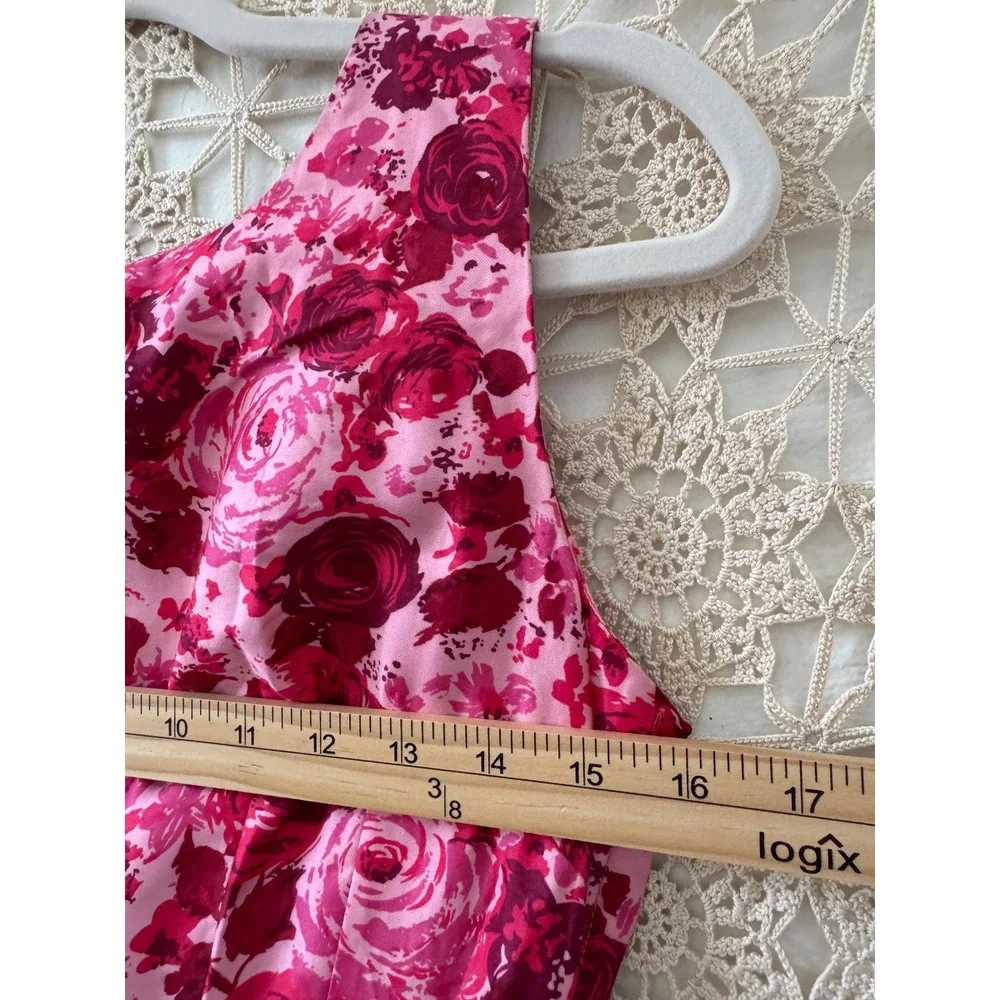 Vintage 1950's Floral Print Dress Sz S - Picture 9 of 10